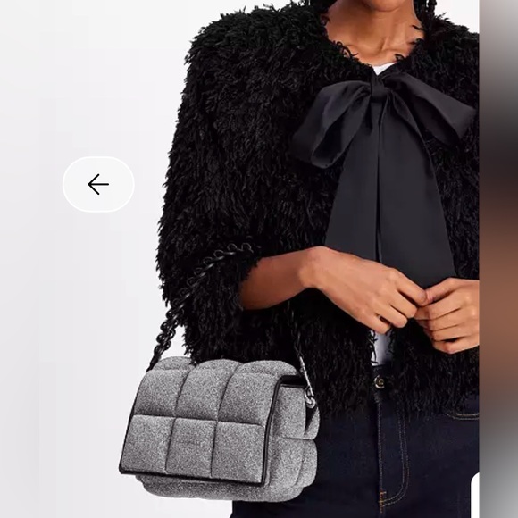 Kate Spade Boxxy Metallic Crossbody Gunmetal Silver NWT MSRP $528 - Picture 3 of 16